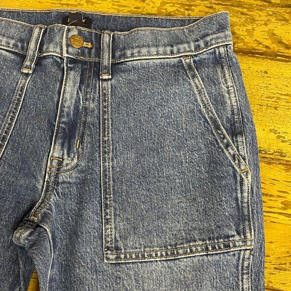 J. Crew Factory Cropped Patch Pocket Utility Jeans Blue Sz 27 PETITE - Picture 5 of 10